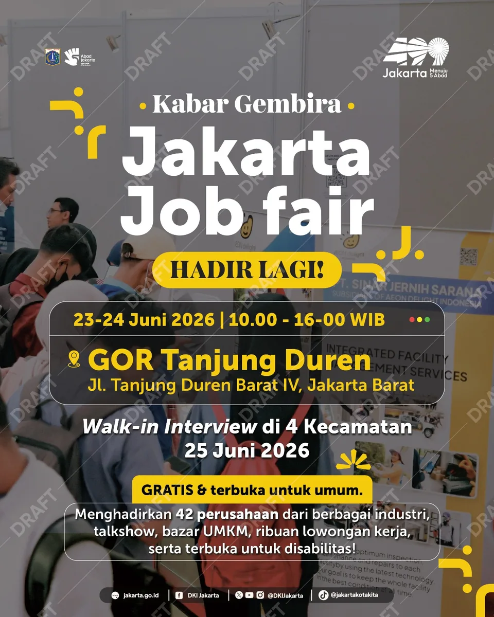 Job Fair Kabupaten Simeulue 2026 (Suku Dinas TKTE Wilayah Kabupaten Simeulue Barat) : 23-24 Juni 2026